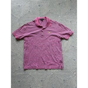 Masters' Collection 60s Two-Ply Mercerized Polo - Pink w/ White/Blue -‎ Large